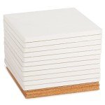 White Ceramic Shower Floor Tiles - 12 Pack