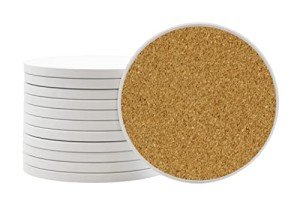 Round Ceramic Craft Tiles - Pack of 12