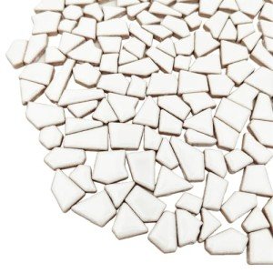 White Irregular Ceramic Mosaic Tiles for Crafts