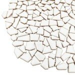 White Irregular Ceramic Mosaic Tiles for Crafts