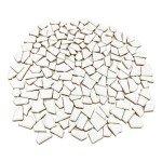 White Irregular Ceramic Mosaic Tiles for Crafts