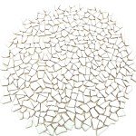 White Mosaic Tiles for DIY Craft and Decor