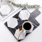 White Hexagon Ceramic Tiles for Crafts – 32 Pack