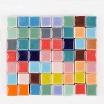 Colorful Square Ceramic Mosaic Tiles - 200 Pieces