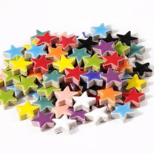 Heart and Star Ceramic Mosaic Tile Set – 170g