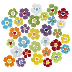 Flower Mosaic Tiles for DIY Crafts and Decoration