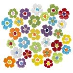 Flower Mosaic Tiles for DIY Crafts and Decoration