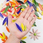 Colorful Petal Ceramic Mosaic Tile Set