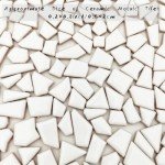 White Irregular Ceramic Mosaic Tiles for Crafts
