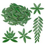 Green Petal Mosaic Tiles for DIY Crafts