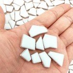 White Mosaic Tiles for DIY Craft and Decor