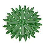 Green Petal Mosaic Tiles for DIY Crafts