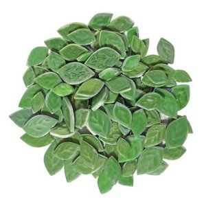 Iridescent Green Mosaic Tiles for DIY Projects