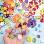 Flower Mosaic Tiles for DIY Crafts and Decoration