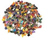 Vibrant Broken Ceramic Mosaic Tiles - 2 Pounds
