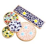 White Mosaic Tiles for DIY Craft and Decor