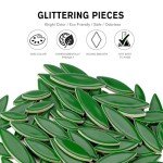 Green Petal Mosaic Tiles for DIY Crafts