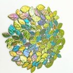 Iridescent Green Mosaic Tiles for DIY Projects