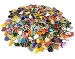 Vibrant Broken Ceramic Mosaic Tiles - 2 Pounds