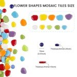 Flower Mosaic Tiles for DIY Crafts and Decoration