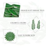 Green Petal Mosaic Tiles for DIY Crafts