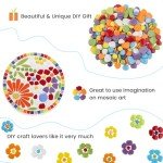 Flower Mosaic Tiles for DIY Crafts and Decoration