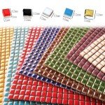 Brueyart 100-Piece Square Mosaic Tile Set