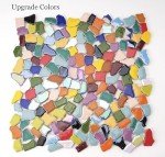 Vibrant Broken Ceramic Mosaic Tiles - 2 Pounds