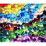 Tiny Mosaic Shower Floor Tiles - Mixed Colors