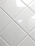 Glossy White 4x4 Ceramic Subway Shower Tile