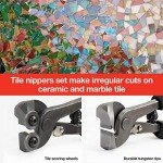 Heavy-Duty Glass Tile Nippers Set - 2 Pieces