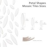 White Petal Ceramic Mosaic Tiles for Crafts