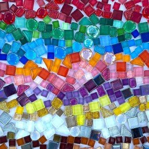 LITMIND Irregular Crystal Glass Mosaic Tiles