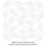 White Petal Ceramic Mosaic Tiles for Crafts