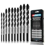 10-Piece Drill Bits Set for Tile and Glass