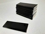 Black Ceramic Bullnose Trim Tile - 2x6 inch