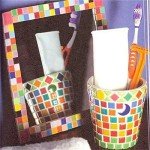Tiny Mosaic Shower Floor Tiles - Mixed Colors