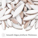 White Petal Ceramic Mosaic Tiles for Crafts