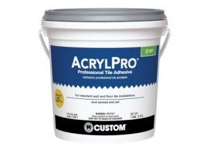 Acrylic Ceramic Tile Adhesive, 1-Gallon Bucket