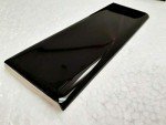 Black Ceramic Bullnose Trim Tile - 2x6 inch