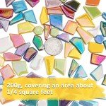 Iridescent Glass Mosaic Tiles for DIY Crafts