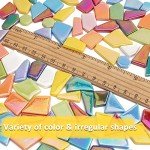 Iridescent Glass Mosaic Tiles for DIY Crafts