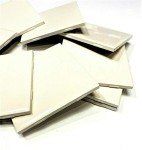 Set of 8 Almond 4x4 Ceramic Shower Tiles
