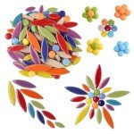 Green Petal Mosaic Tiles for Craft Projects