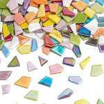 Iridescent Glass Mosaic Tiles for DIY Crafts