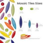 Green Petal Mosaic Tiles for Craft Projects