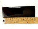 Black Ceramic Bullnose Trim Tile - 2x6 inch