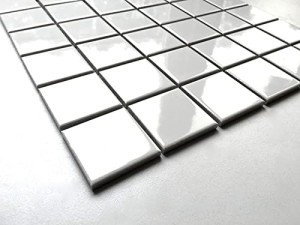 Glossy Arctic White 2x2 Ceramic Shower Tile