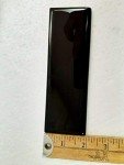 Black Ceramic Bullnose Trim Tile - 2x6 inch