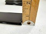 Black Ceramic Bullnose Trim Tile - 2x6 inch